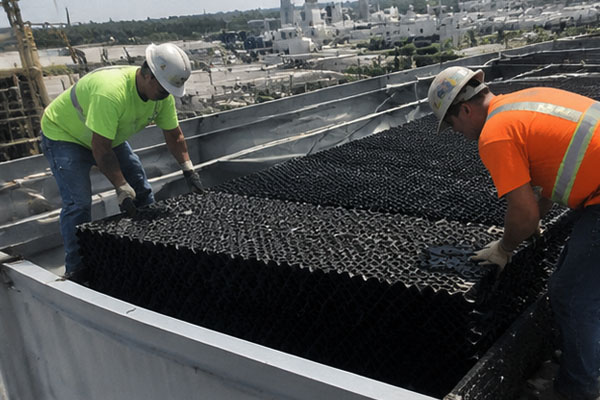 On-site Cooling Tower Fill Installation
