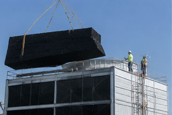 Industrial Cooling Tower Fill Hoisting Project